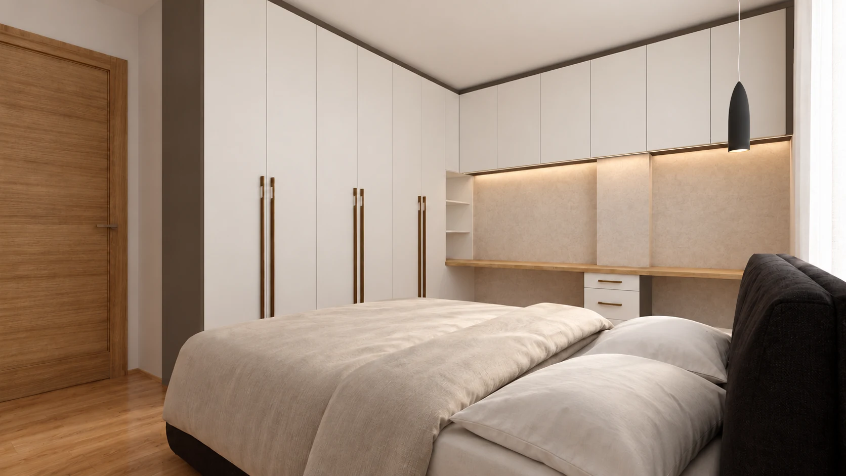 Bedroom wardrobes with a workspace